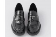 Prada  black chocolate loafers